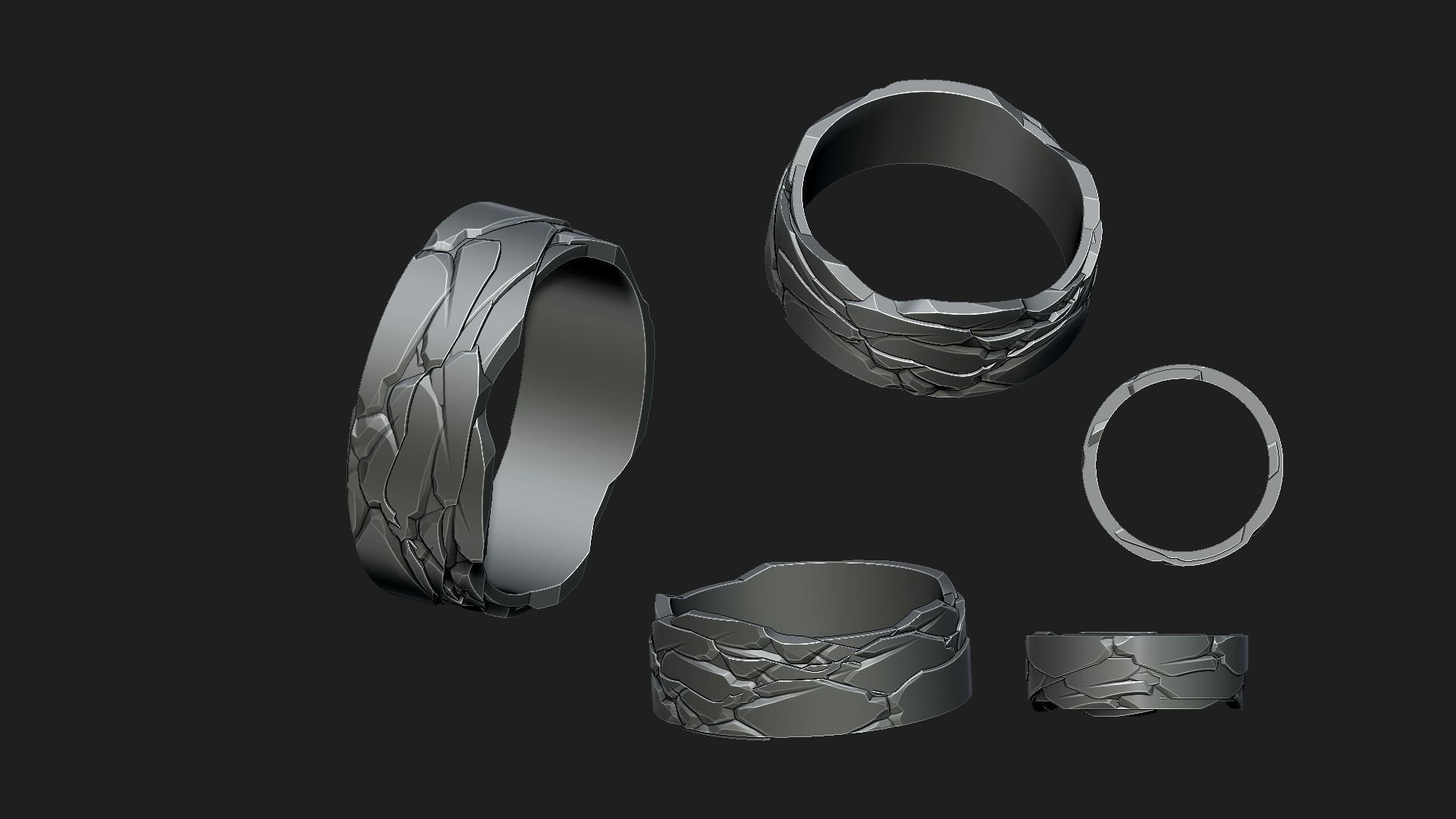 ring mountains 3D print model_5