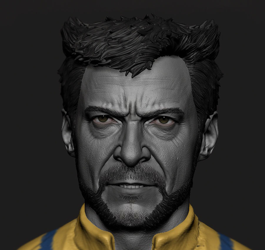 Wolverine -Hugh Jackman Head - Deadpool and Wolverine 3D print model_2