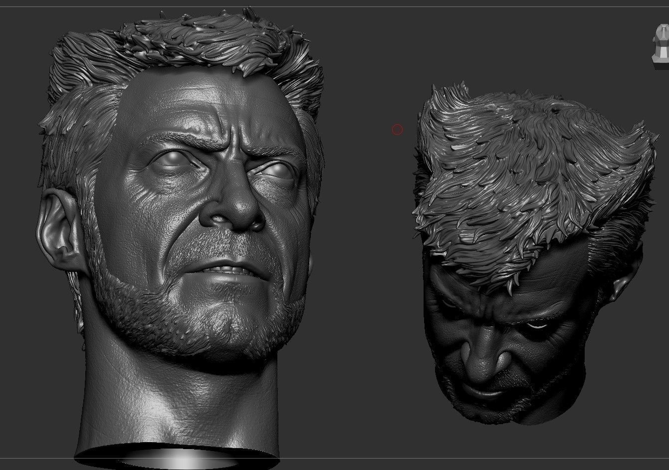 Wolverine -Hugh Jackman Head - Deadpool and Wolverine 3D print model_12