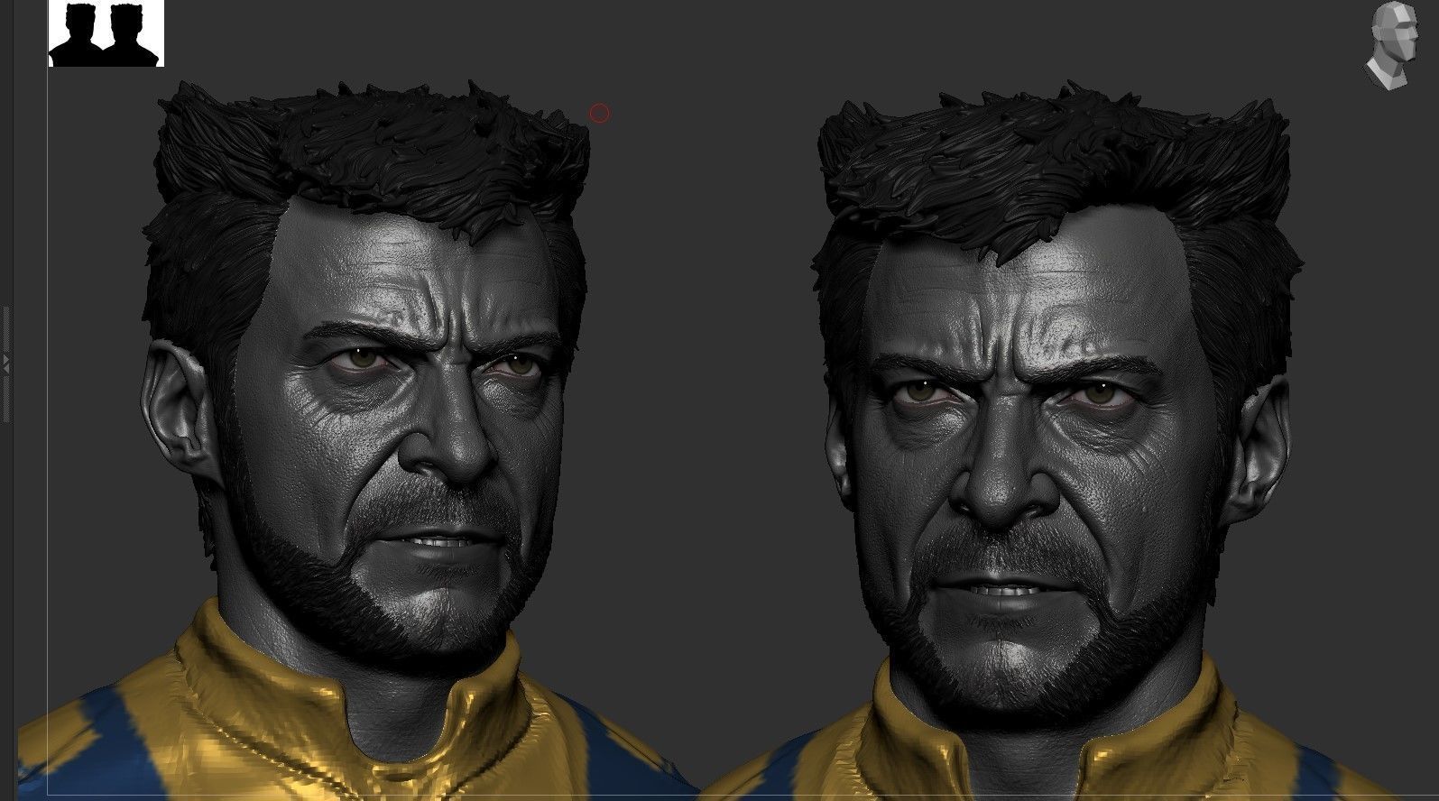 Wolverine -Hugh Jackman Head - Deadpool and Wolverine 3D print model_9
