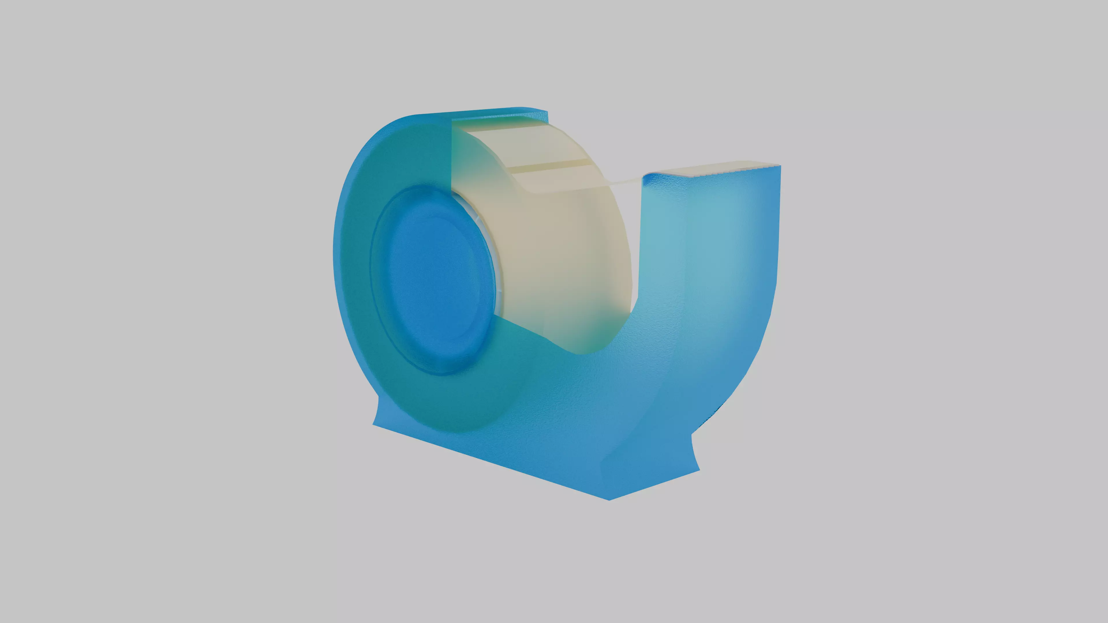 Tape Dispenser Low-poly 3D model_0