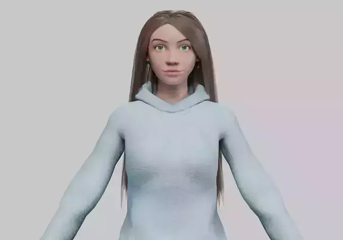 stylized sweet woman V32800 