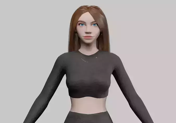 stylized cute woman V30826 