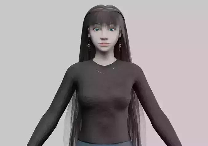 cute pretty woman V33151 