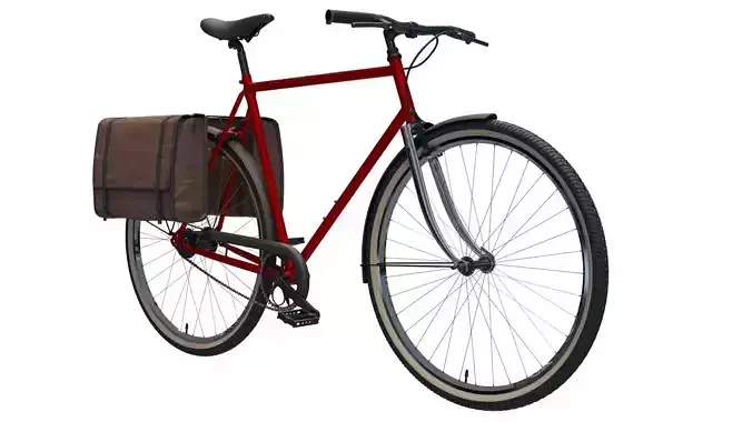 RED CLASSIC BICYCLE 3D model