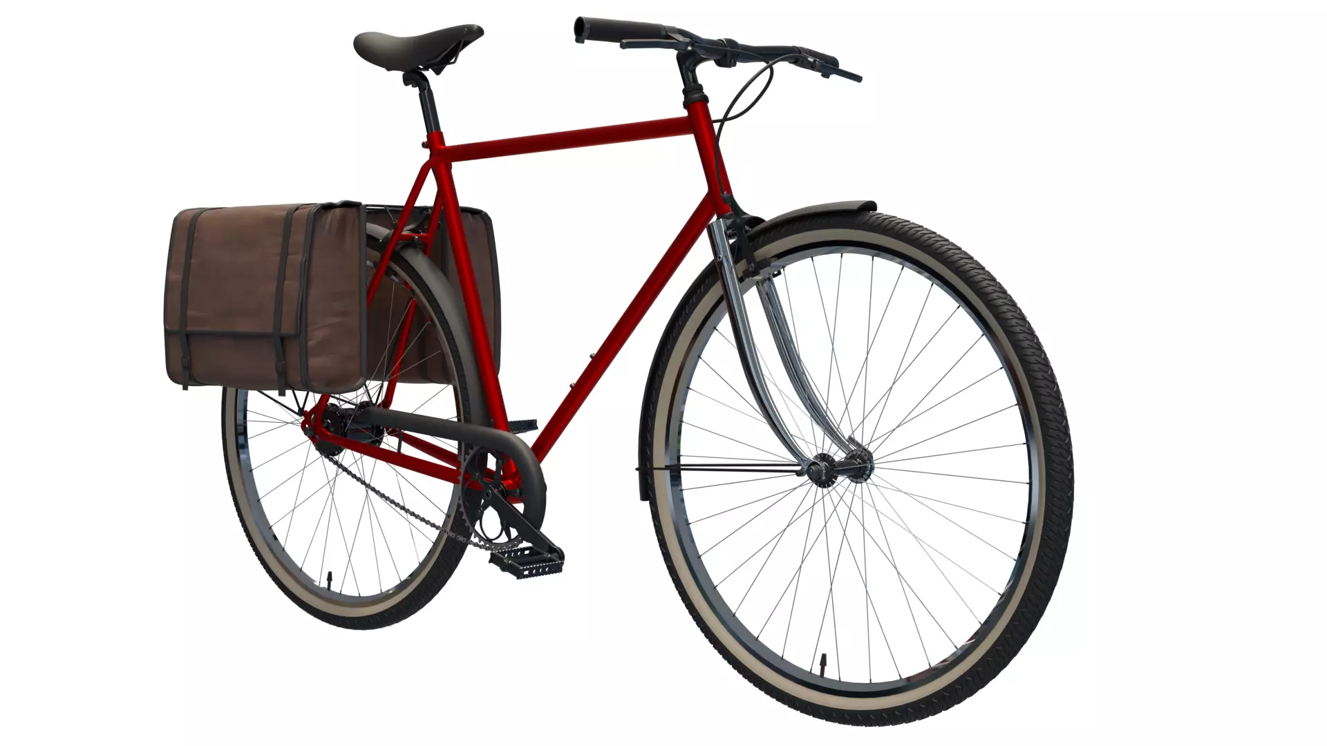 RED CLASSIC BICYCLE 3D model