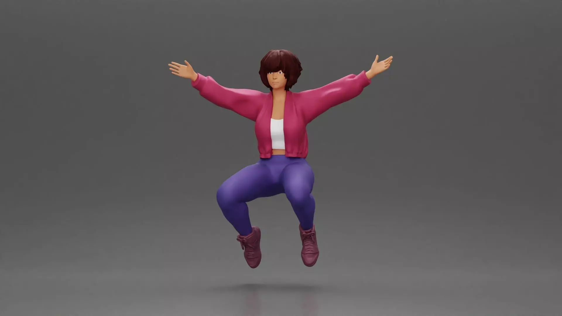 girl being carried on the man s shoulders 3D print model_0