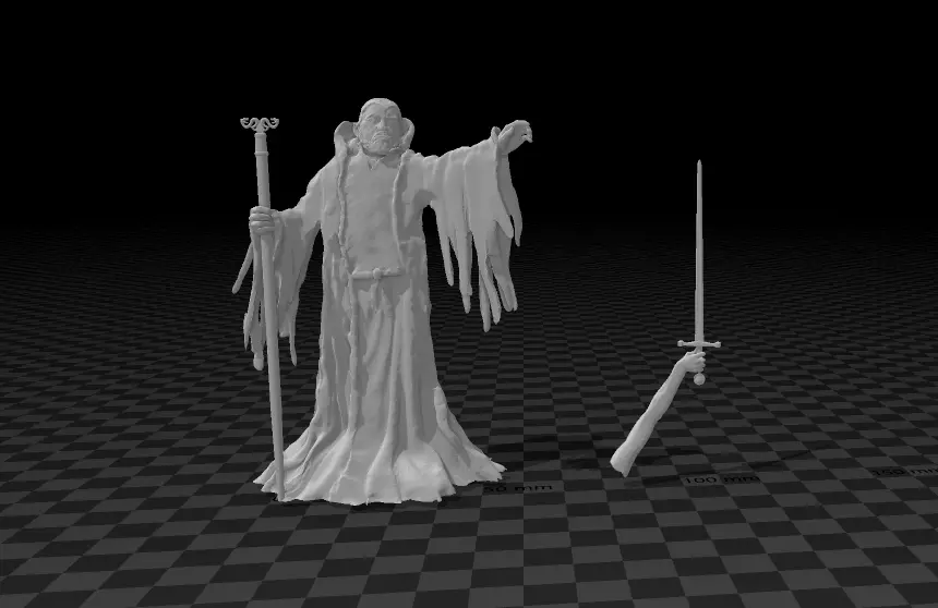 Excalibur Boorman movie Merlin toy figurine 3D print model_0
