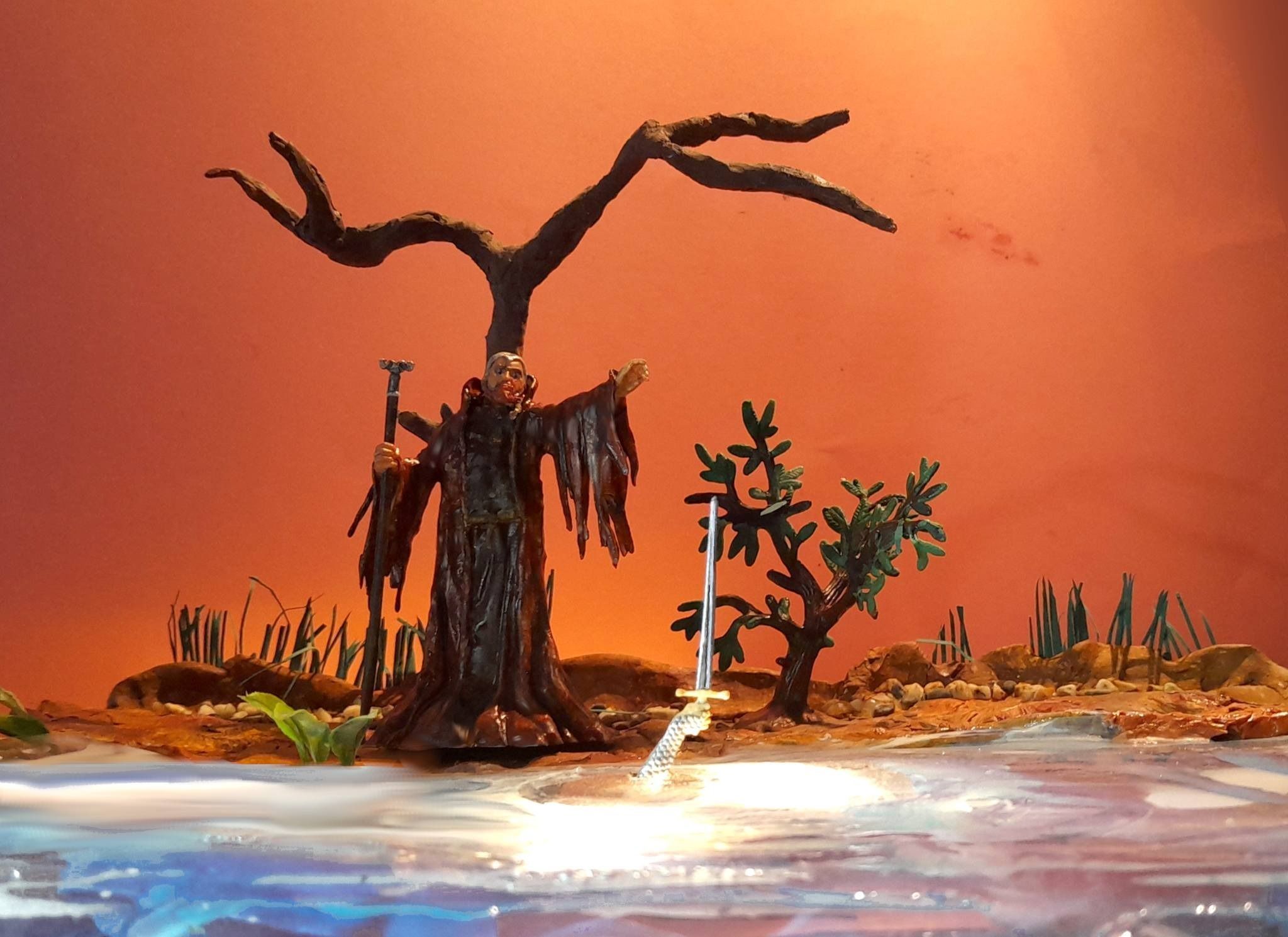 Excalibur Boorman movie Merlin toy figurine 3D print model_2