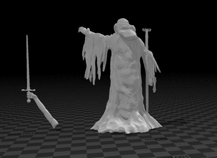 Excalibur Boorman movie Merlin toy figurine 3D print model_1