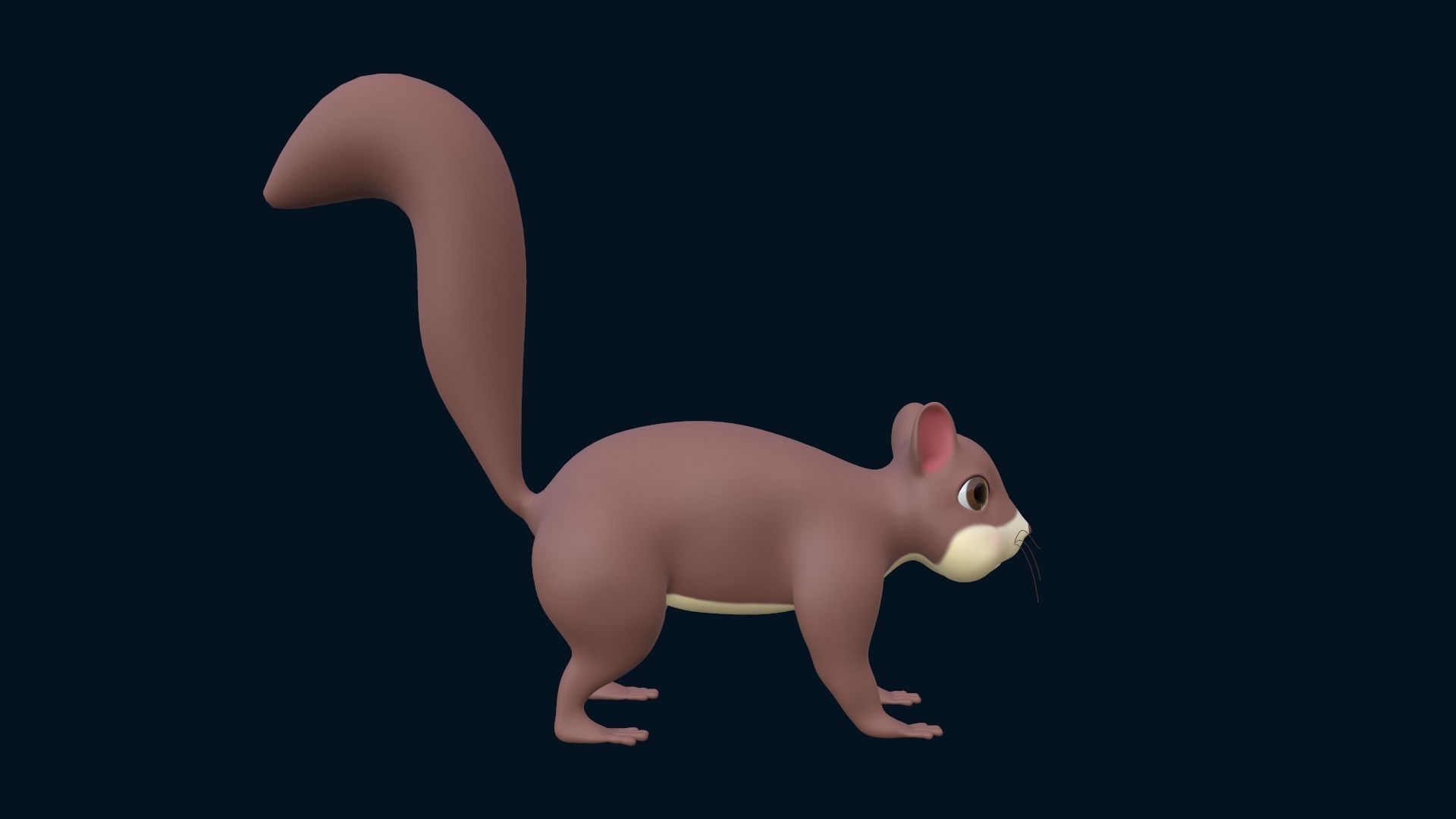 Asset - Cartoons - Animal - Squirel Rigged 3D model 3D model_5