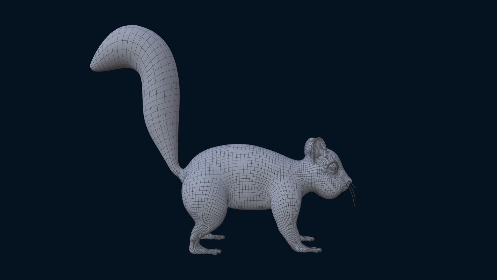 Asset - Cartoons - Animal - Squirel Rigged 3D model 3D model_11