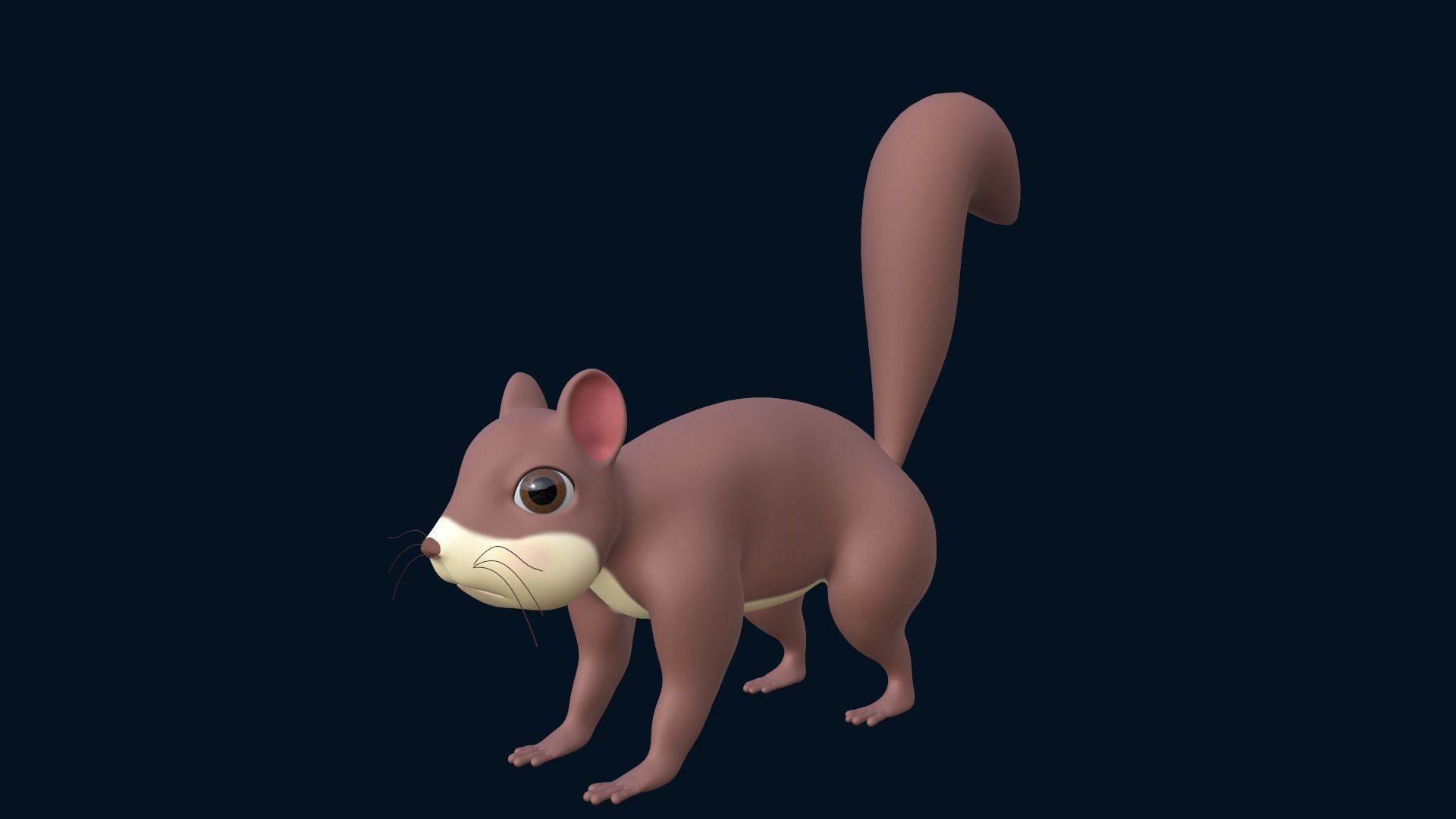 Asset - Cartoons - Animal - Squirel Rigged 3D model 3D model_8