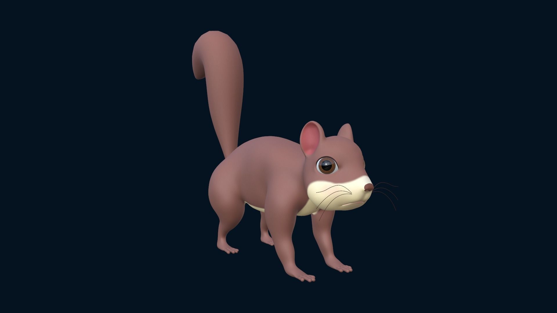 Asset - Cartoons - Animal - Squirel Rigged 3D model 3D model_4
