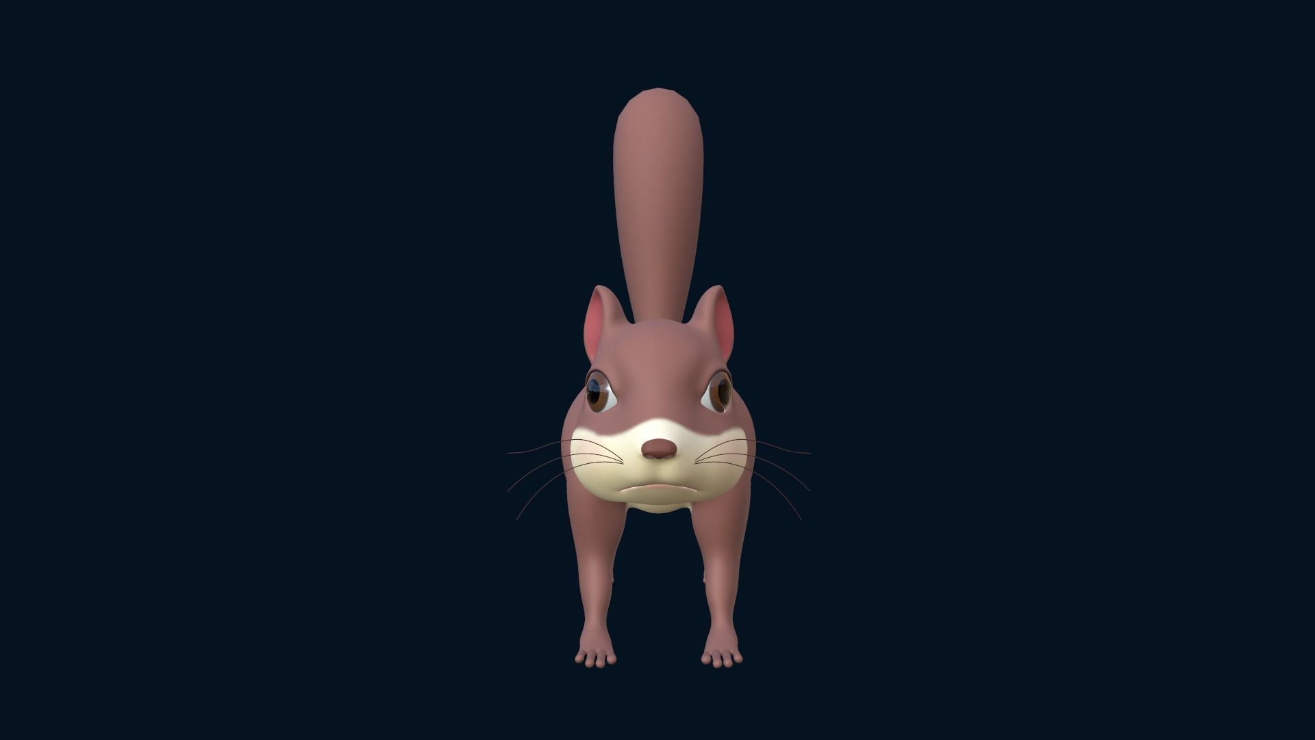 Asset - Cartoons - Animal - Squirel Rigged 3D model 3D model_3