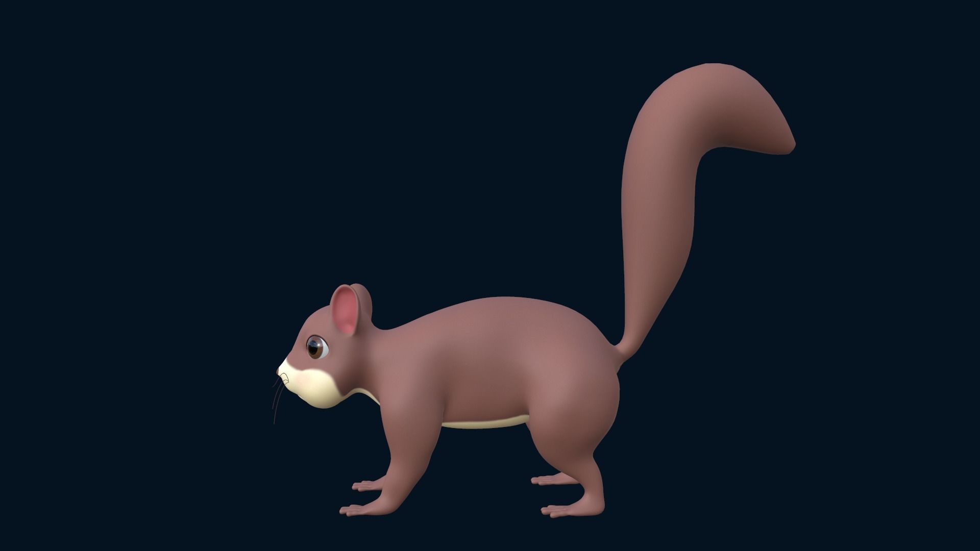 Asset - Cartoons - Animal - Squirel Rigged 3D model 3D model_7
