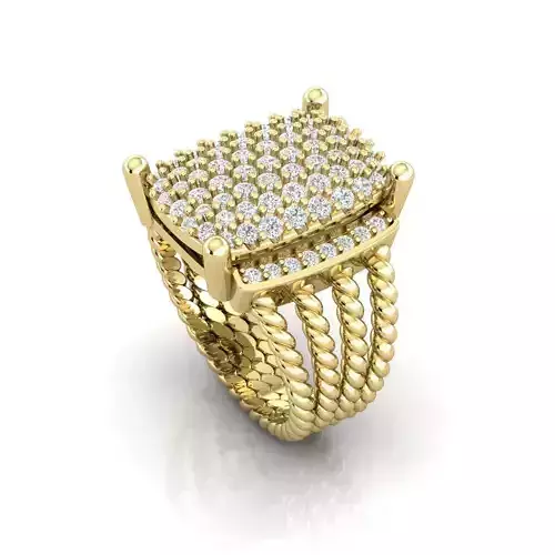 Wheaton Ring Spiral with pave size53