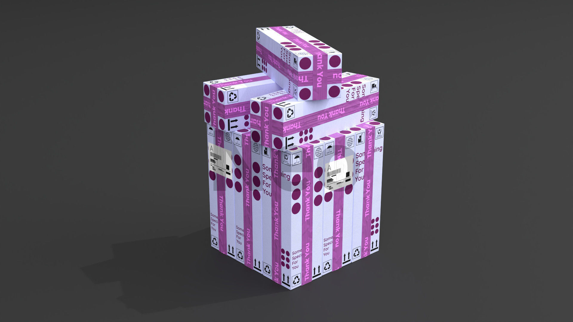 Cardboard Boxes Collection Low-poly 3D model_24