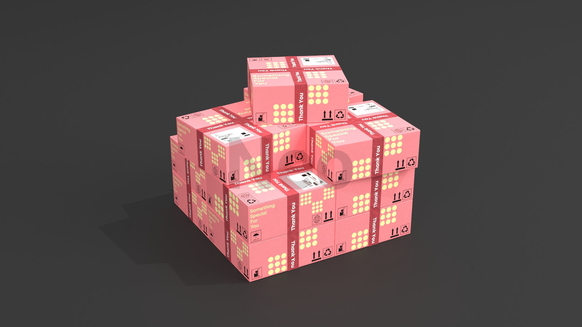 Cardboard Boxes Collection Low-poly 3D model_34