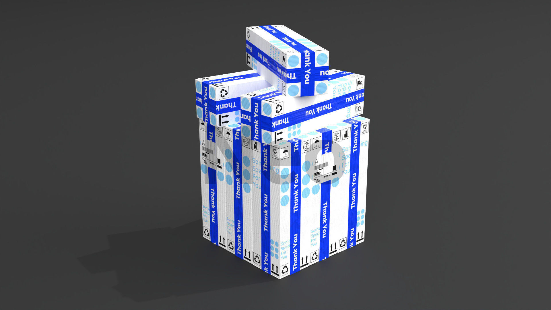 Cardboard Boxes Collection Low-poly 3D model_20