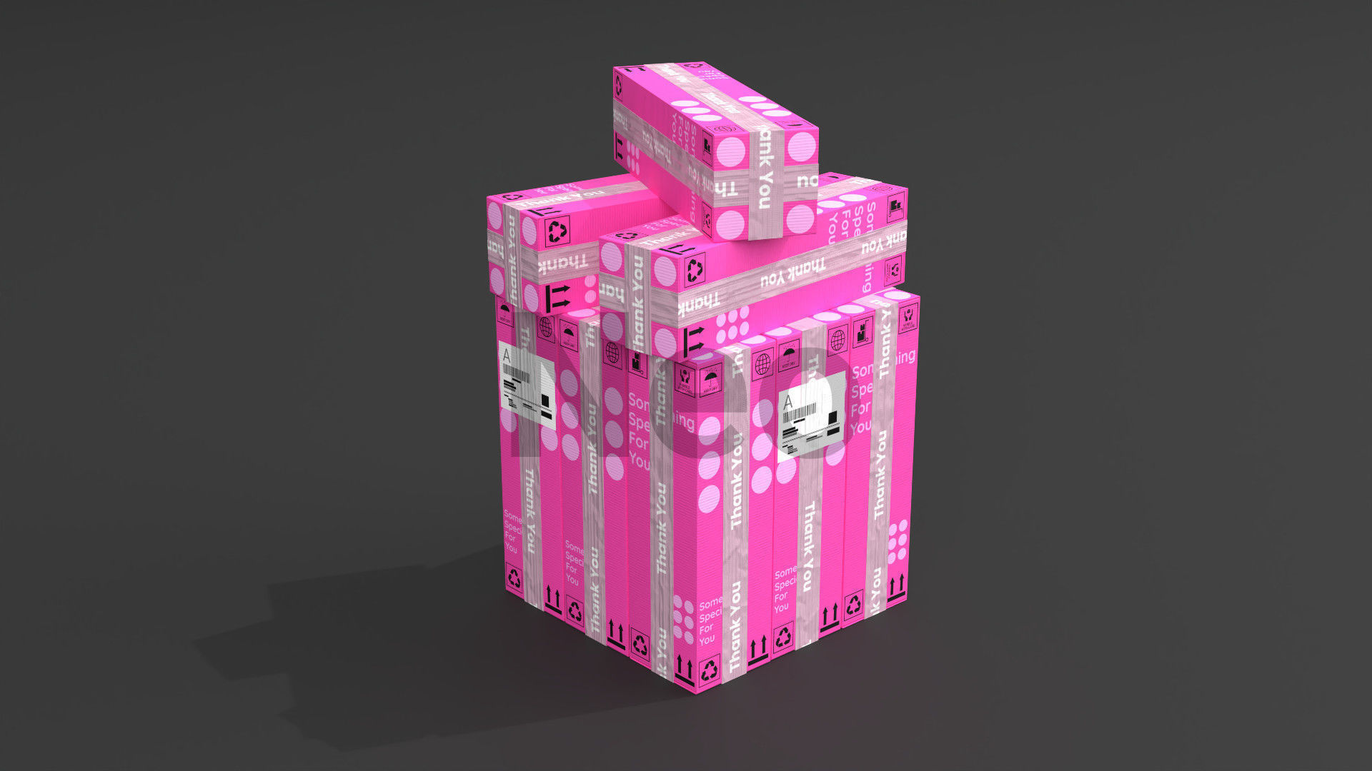 Cardboard Boxes Collection Low-poly 3D model_21