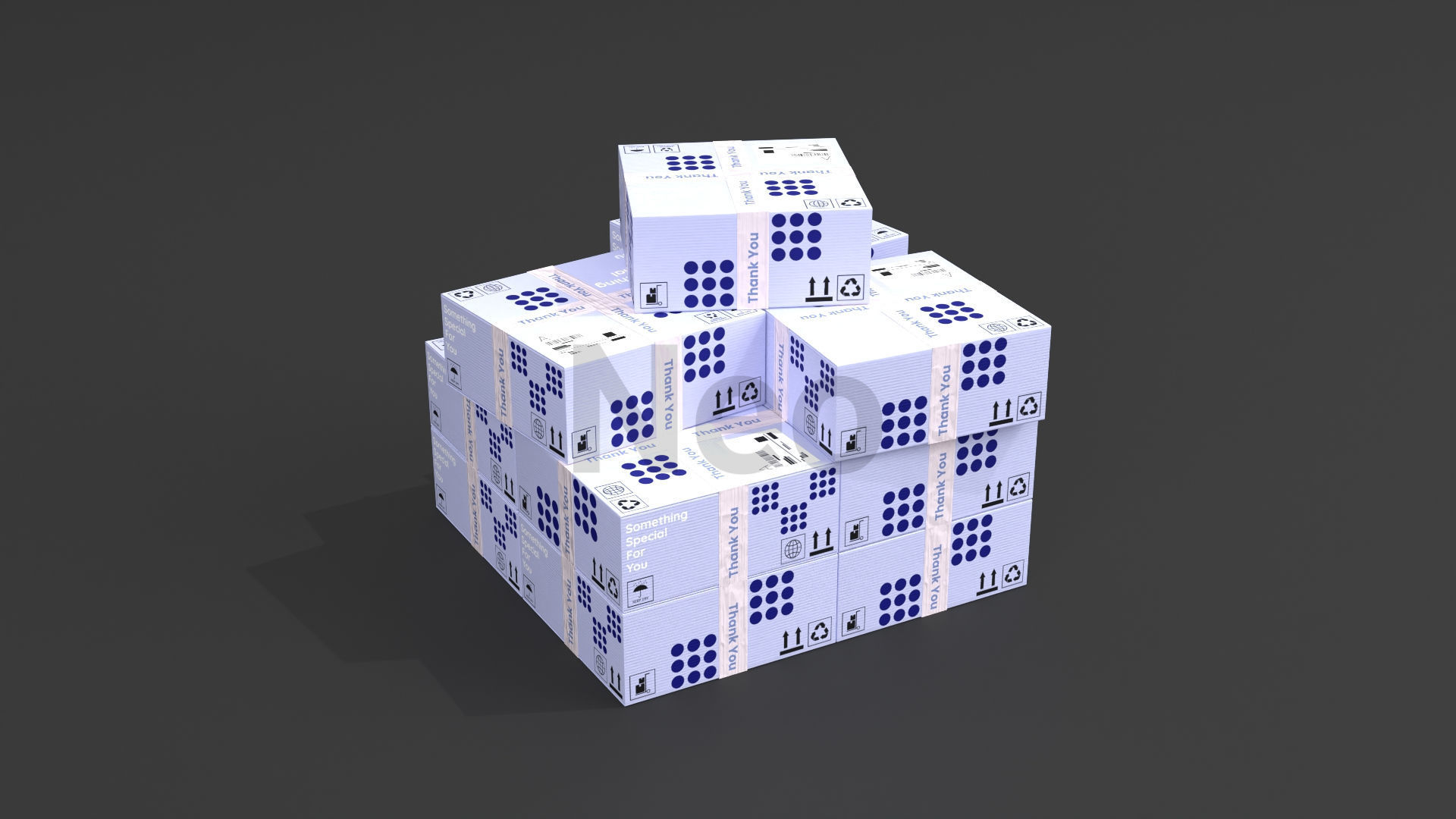 Cardboard Boxes Collection Low-poly 3D model_38