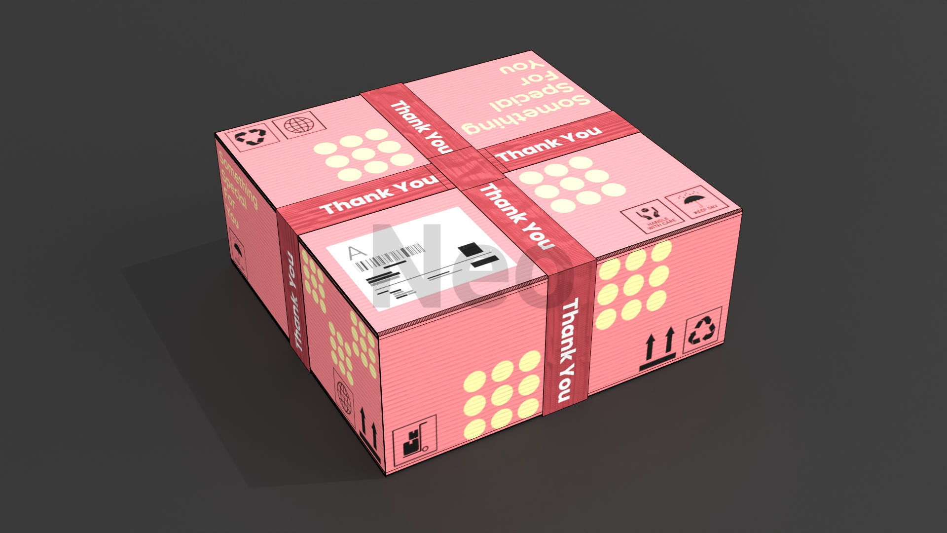 Cardboard Boxes Collection Low-poly 3D model_41