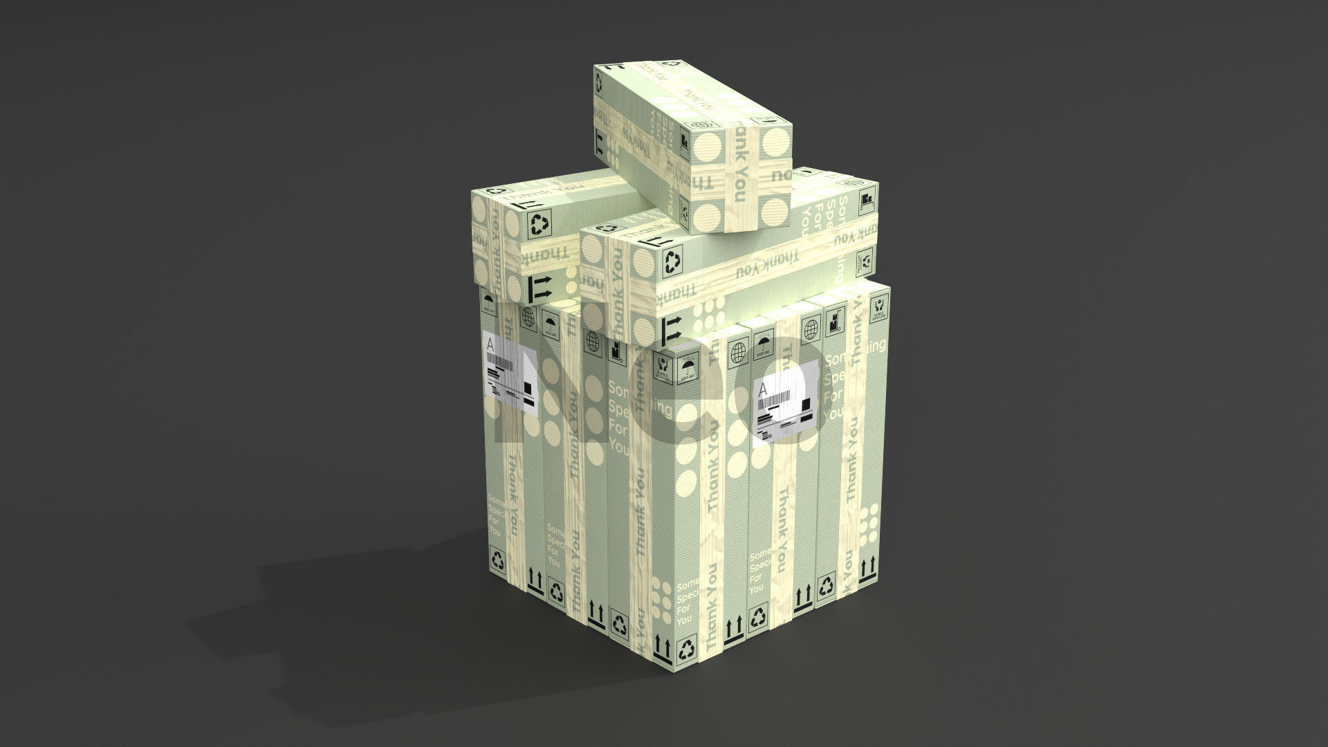 Cardboard Boxes Collection Low-poly 3D model_23