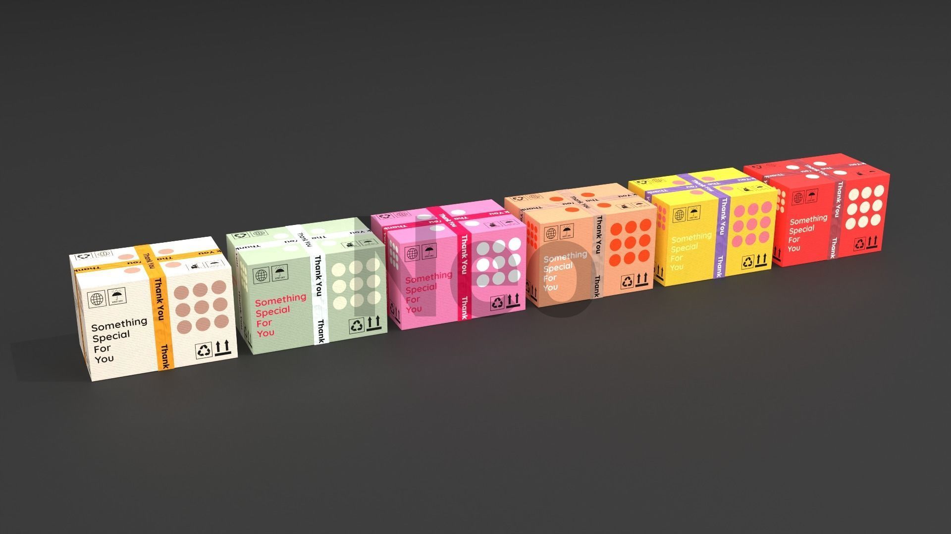 Cardboard Boxes Collection Low-poly 3D model_3