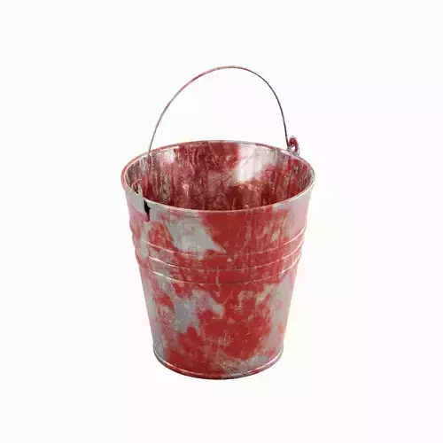 Painted Scrapped Steel Bucket 01