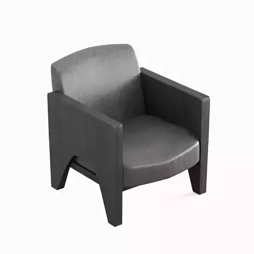 Modern Leather Armchair 04