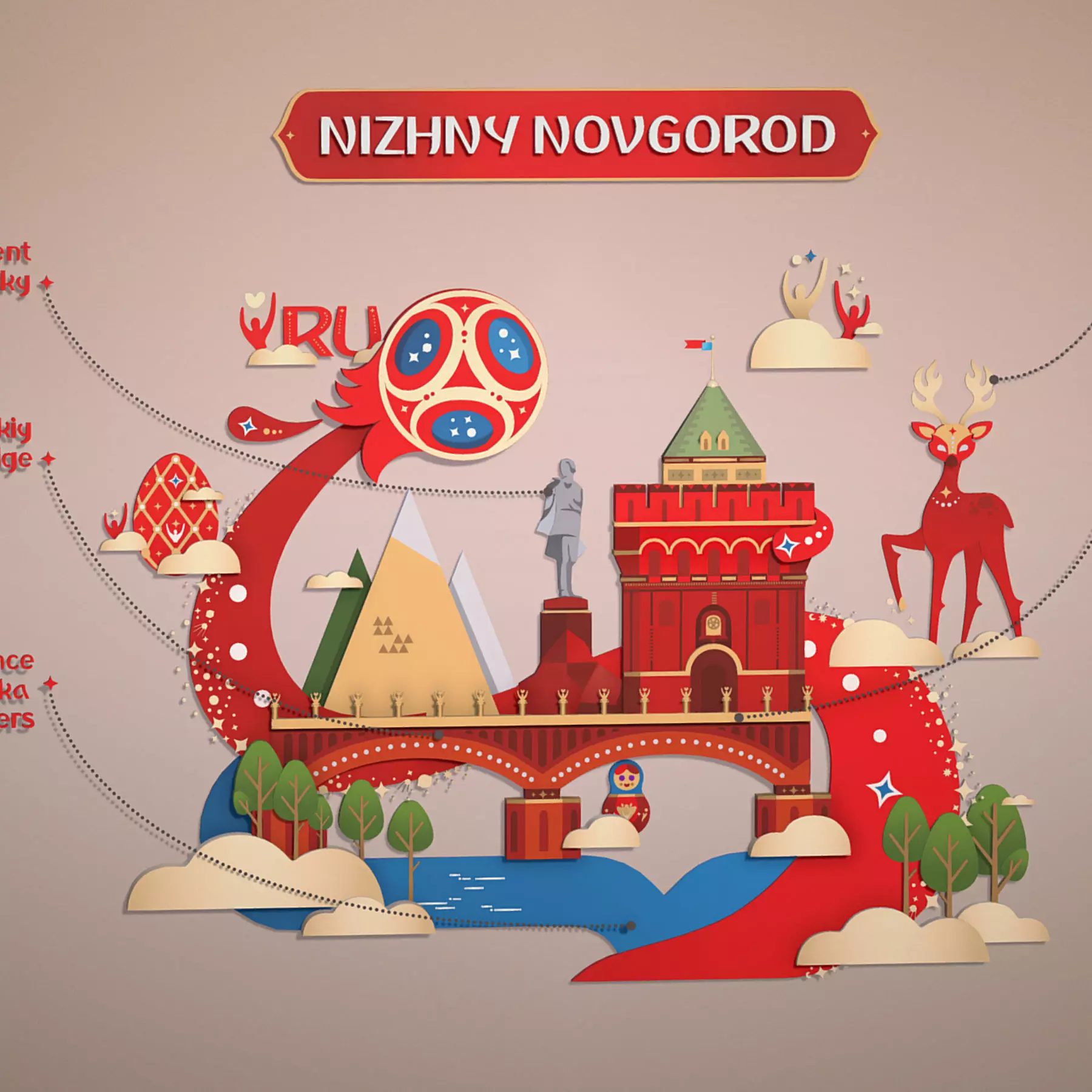 Russian classical ornaments in vector 3d Texture NOVGOROD Texture