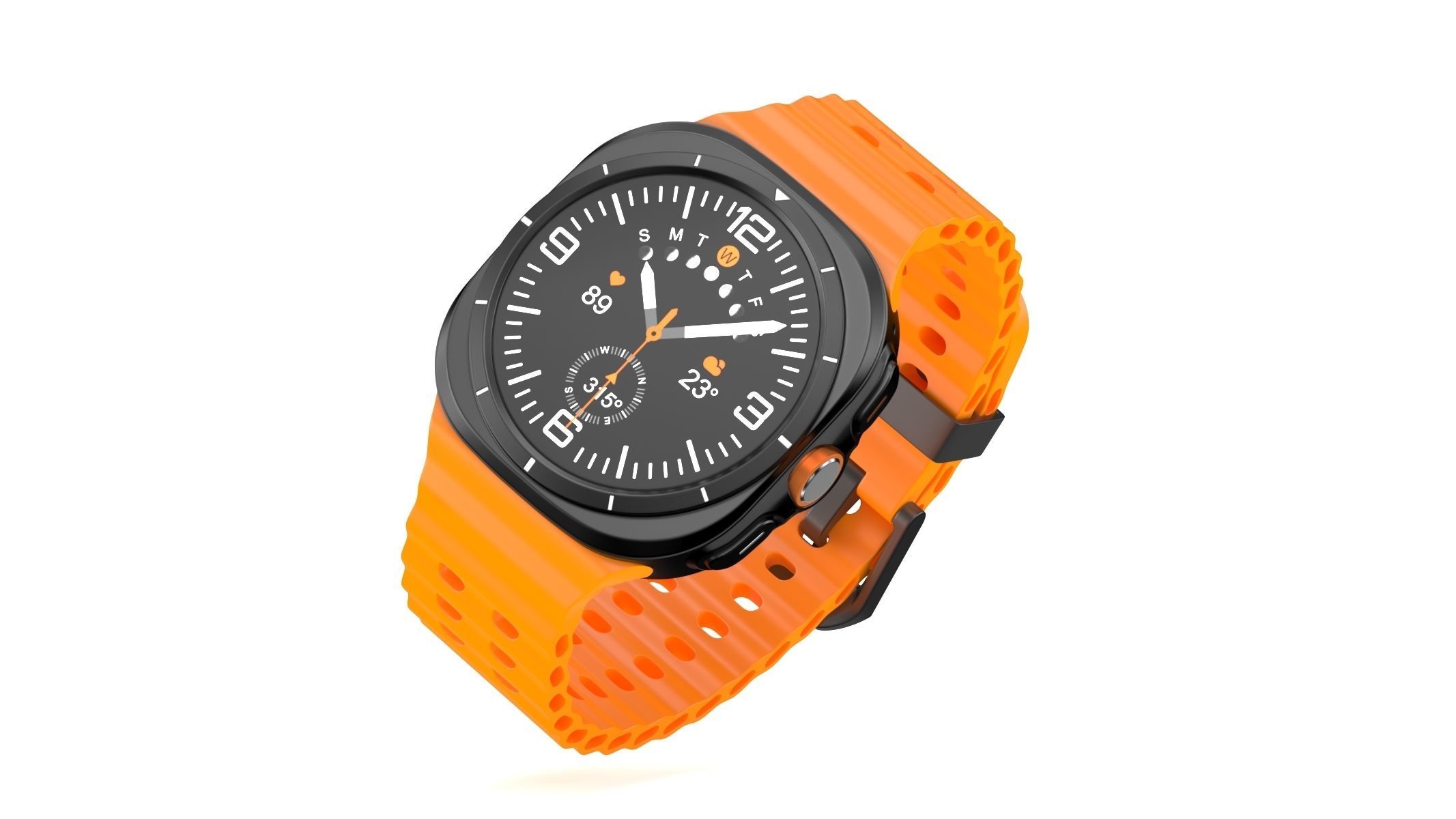 Samsung Galaxy Watch Ultra Titanium Gray 3D model_1