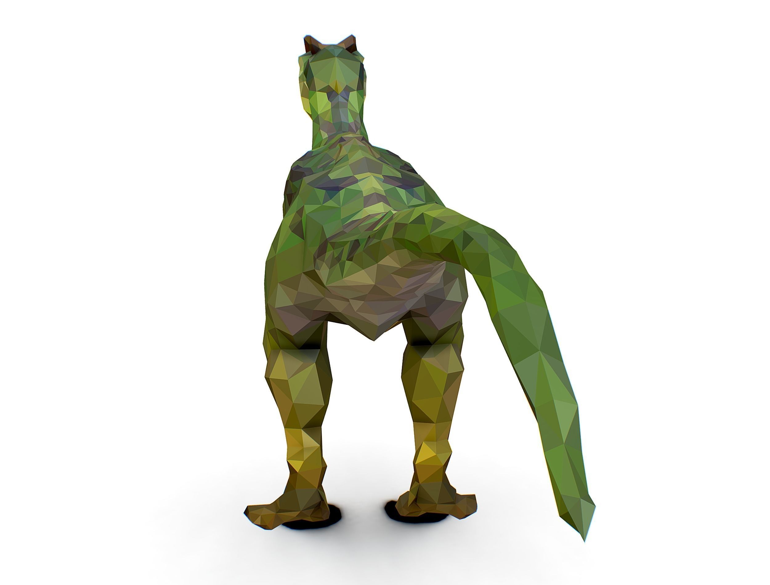 Dinosaur Dilo Green Lowpoly Art Style Animal Low-poly 3D model Low-poly 3D model_15
