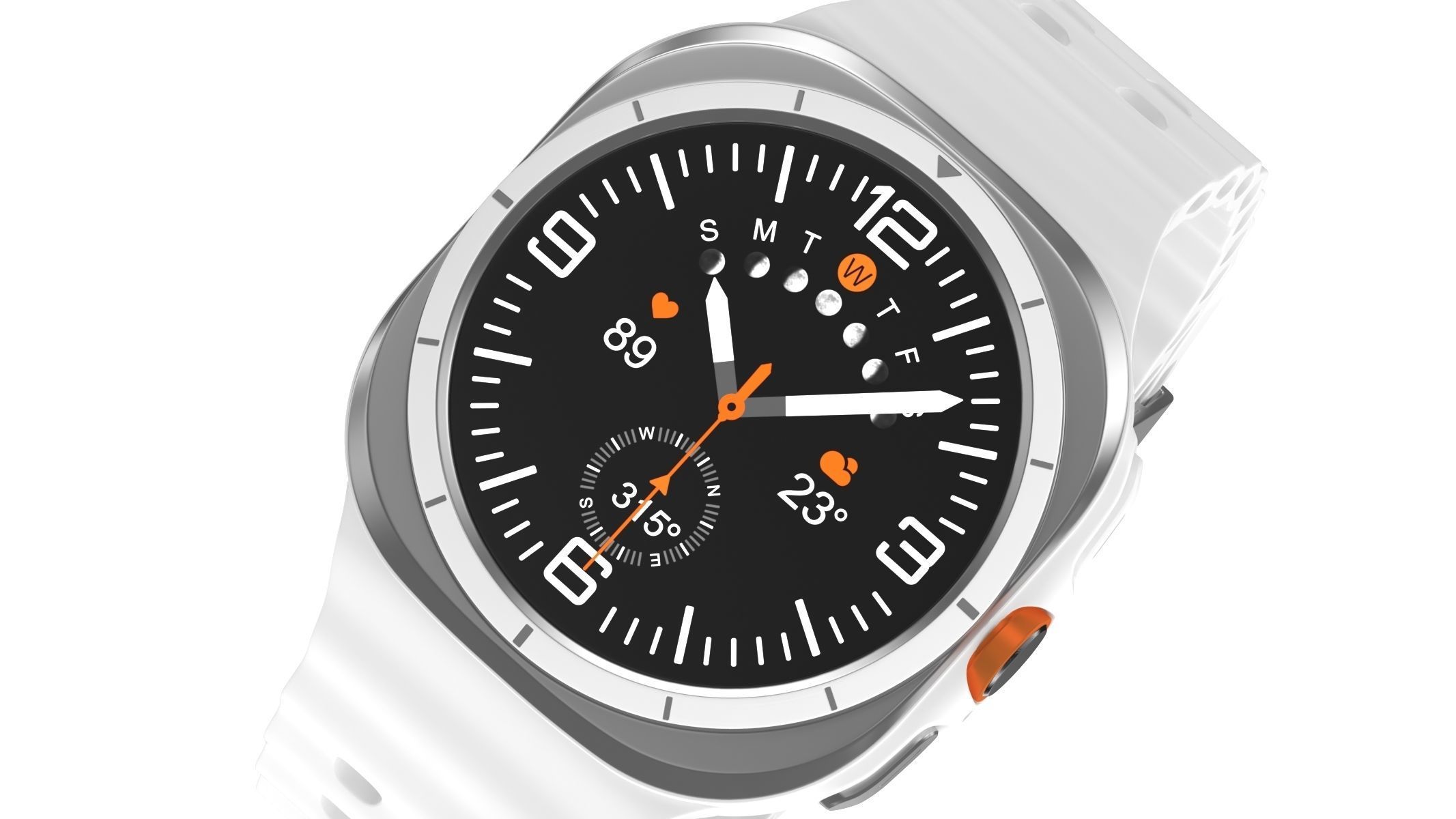 Samsung Galaxy Watch Ultra Titanium White 3D model_3