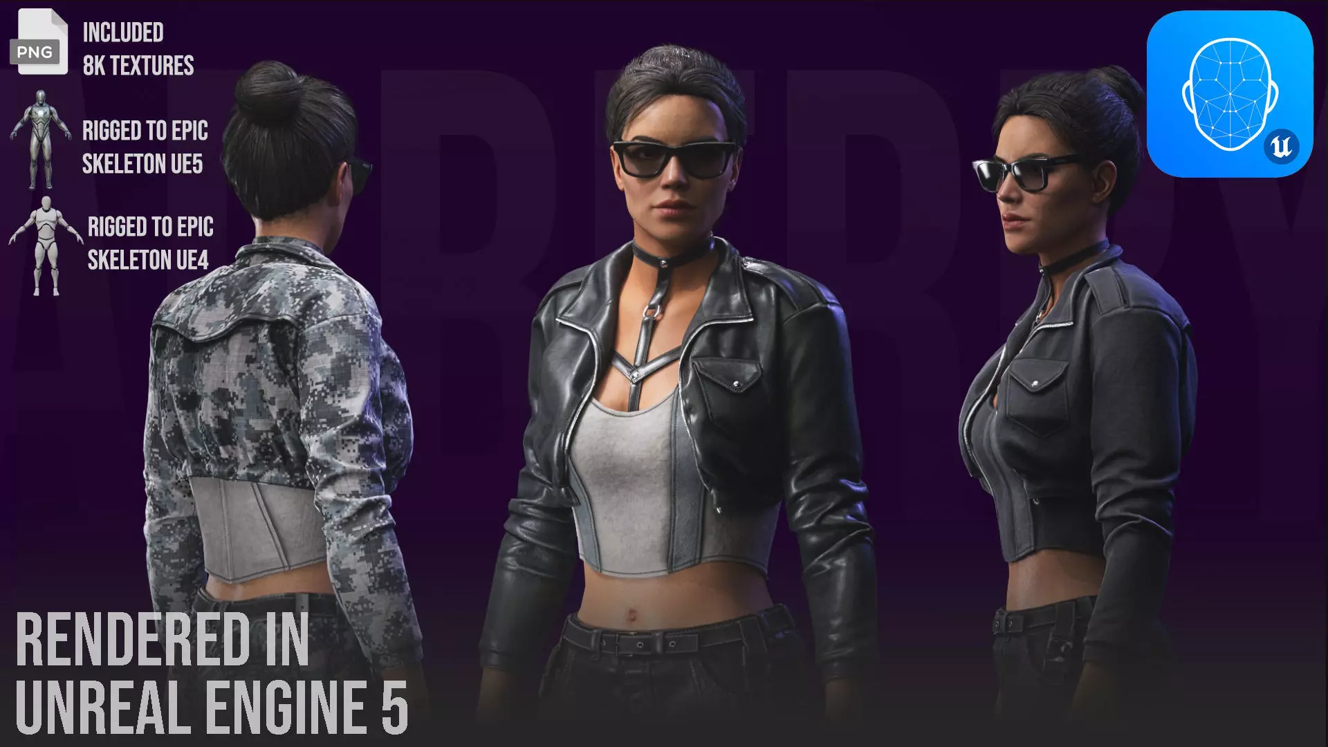 Modular Girl 01 Low-poly 3D model_0