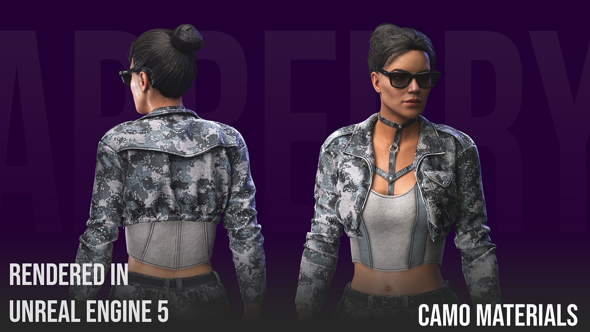 Modular Girl 01 Low-poly 3D model_5