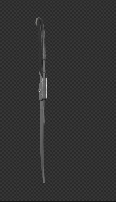 Falchion Knife CS2 Low-poly 3D model_3