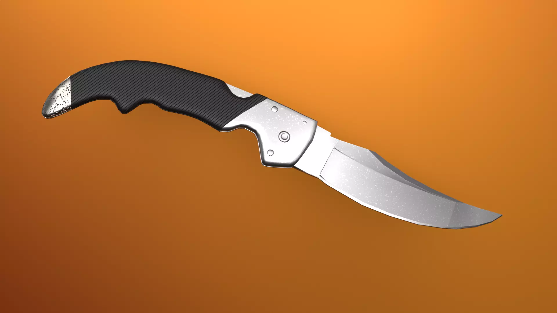 Falchion Knife CS2 Low-poly 3D model_0