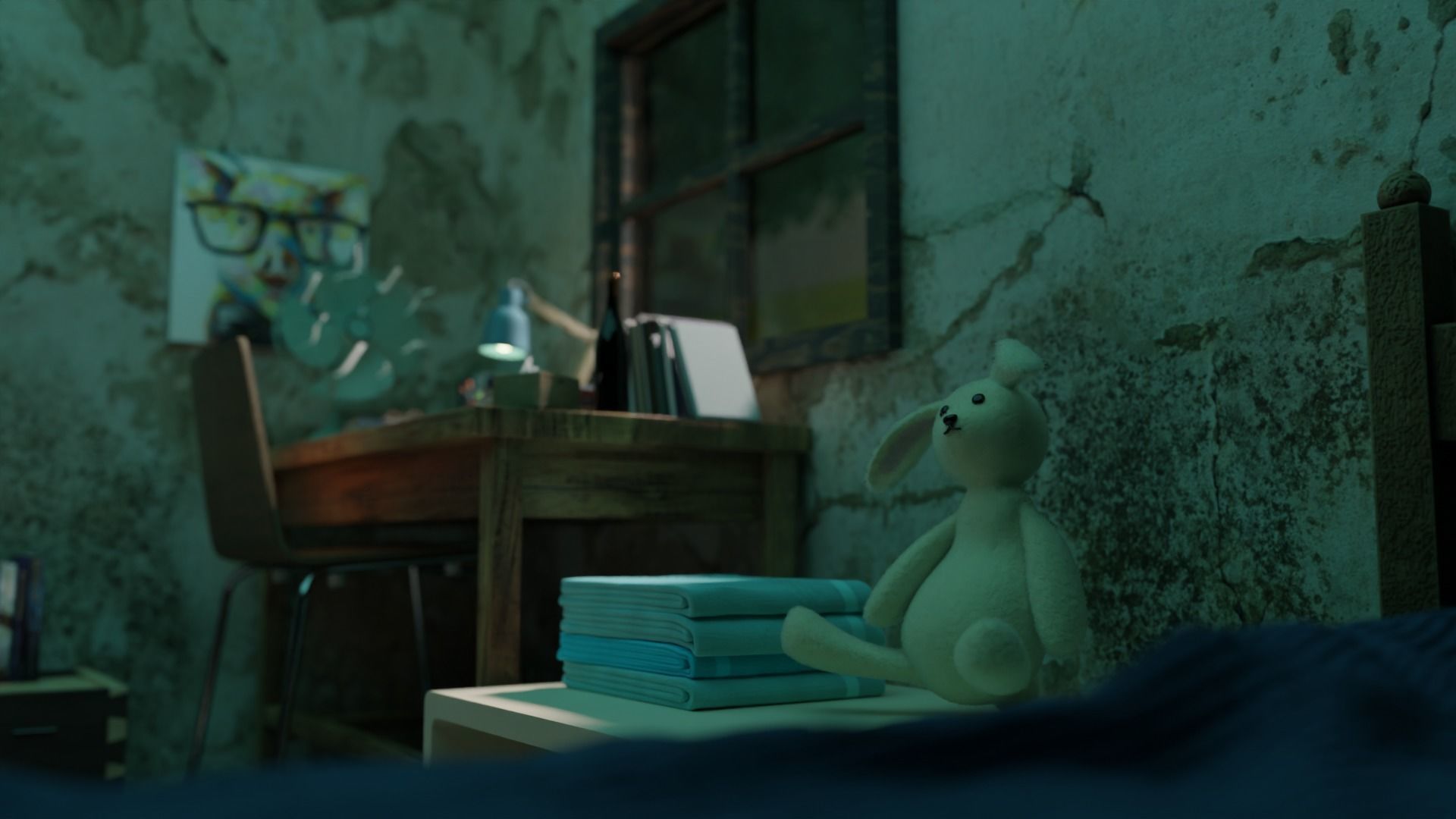 Messy Room 3D Interior Design Made With Blender 3D model_3