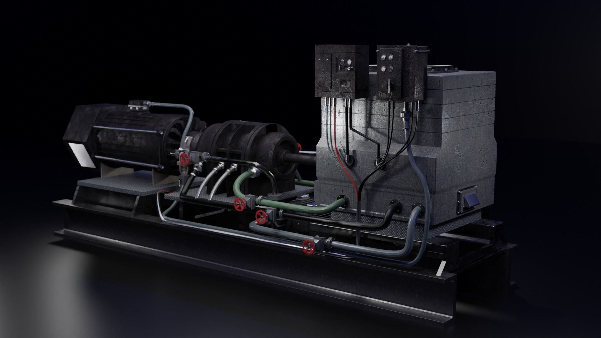 Old Rusted Machinery Device 3D model 3D model_2