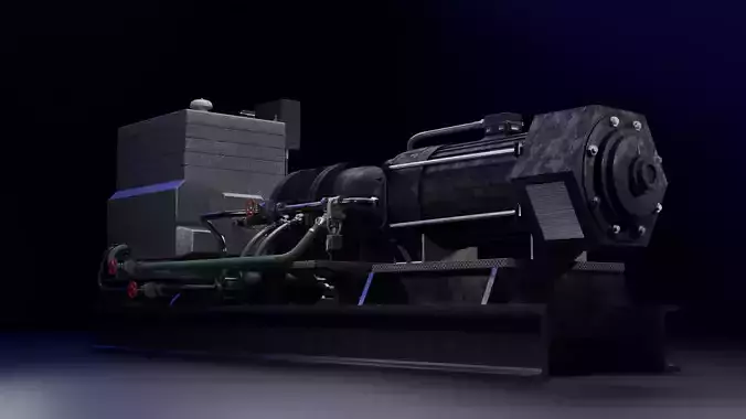 Old Rusted Machinery Device 3D model