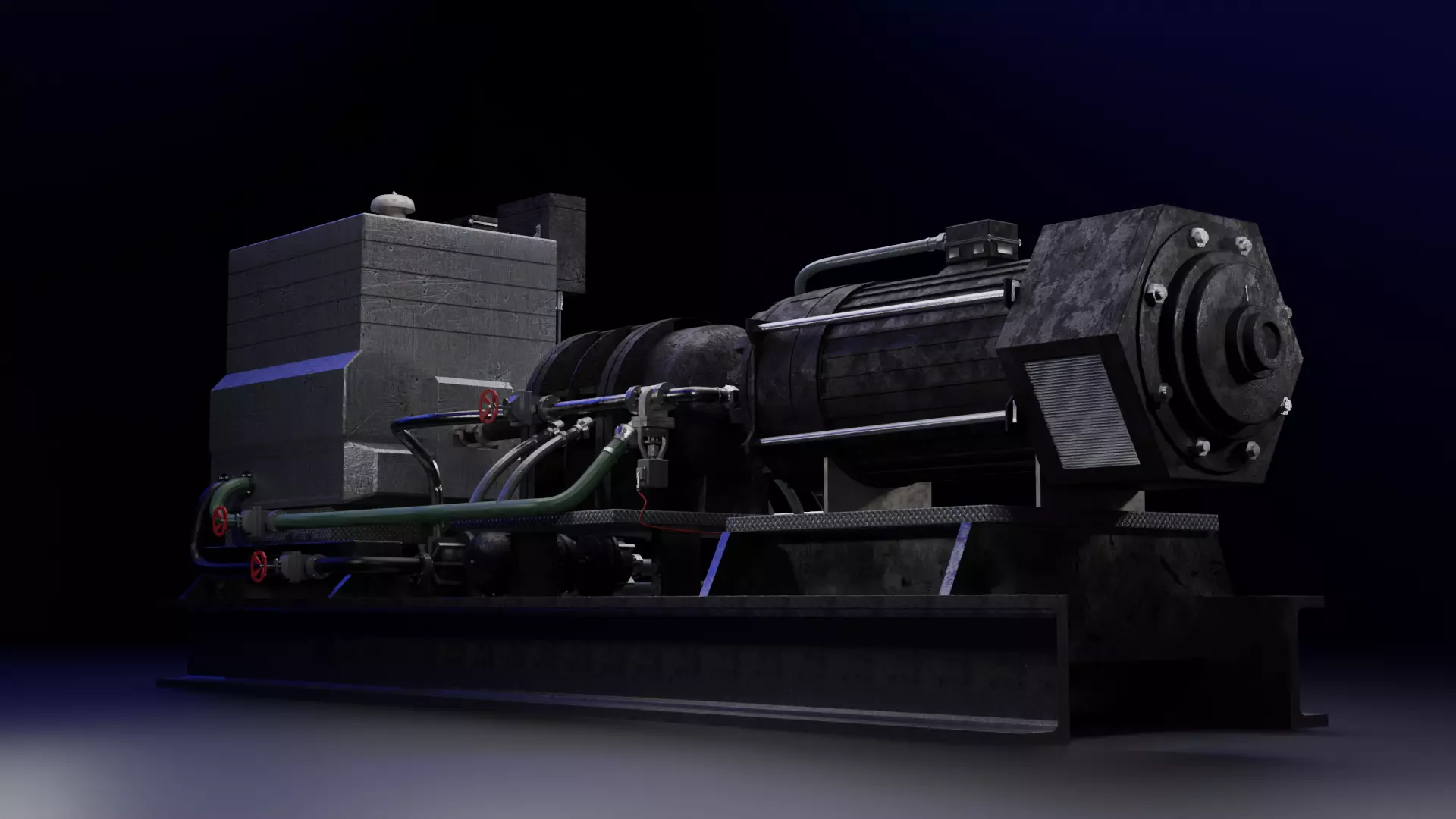 Old Rusted Machinery Device 3D model 3D model_0