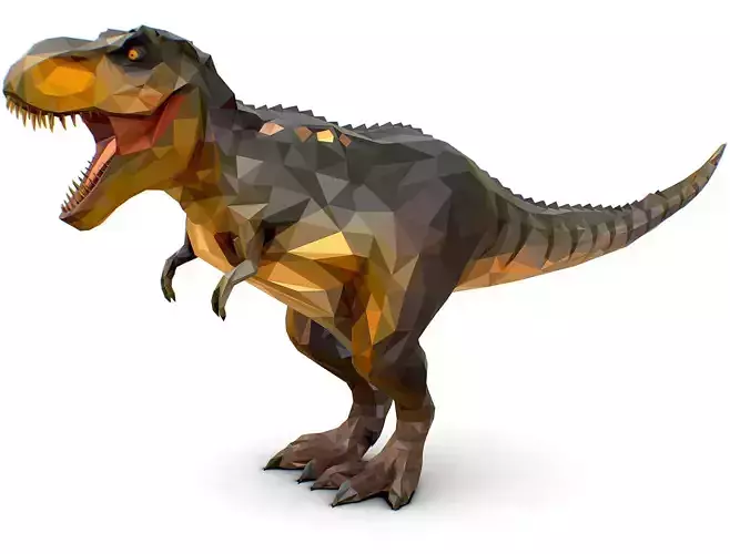 Dinosaur T- Rex  Lowpoly Art Style Animal