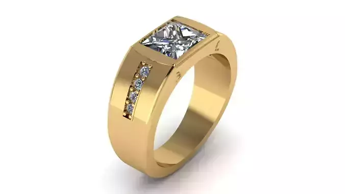 HIP HOP MEN FASHION DIAMOND RING 3D PRINTABLE MODEL 3D print model