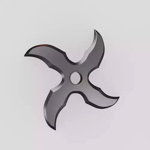 Shuriken ninja throwing knife 2 3D print model