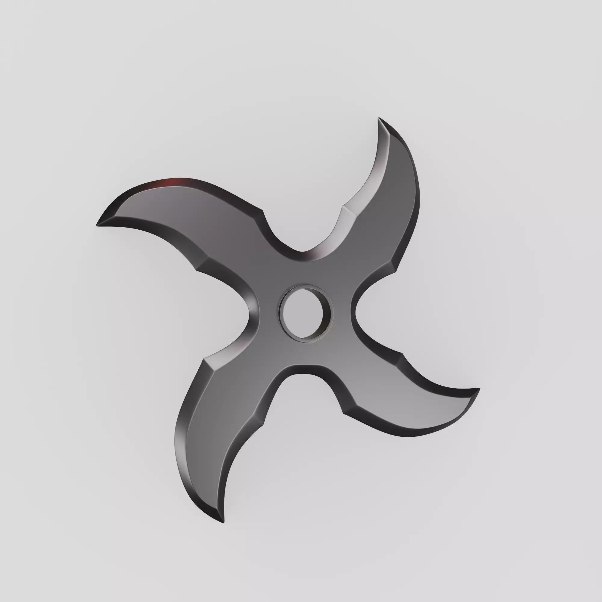 Shuriken ninja throwing knife 2 3D print model_0