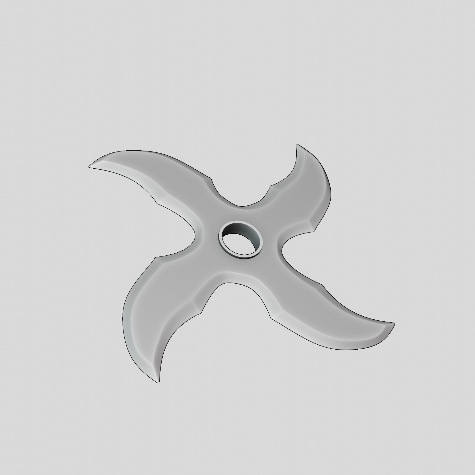 Shuriken ninja throwing knife 2 3D print model_2