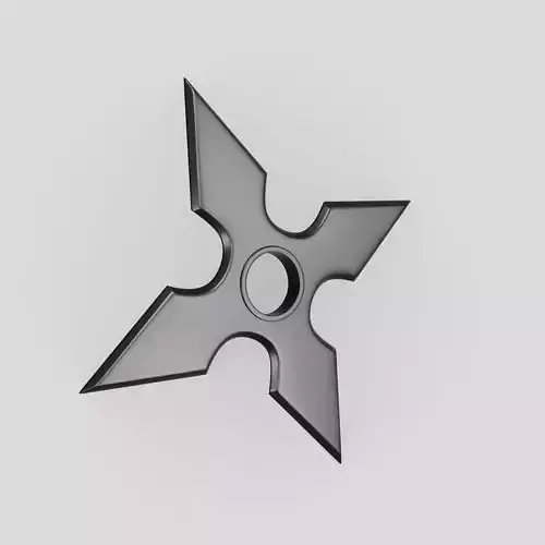 Shuriken ninja throwing knife 4 3D print model