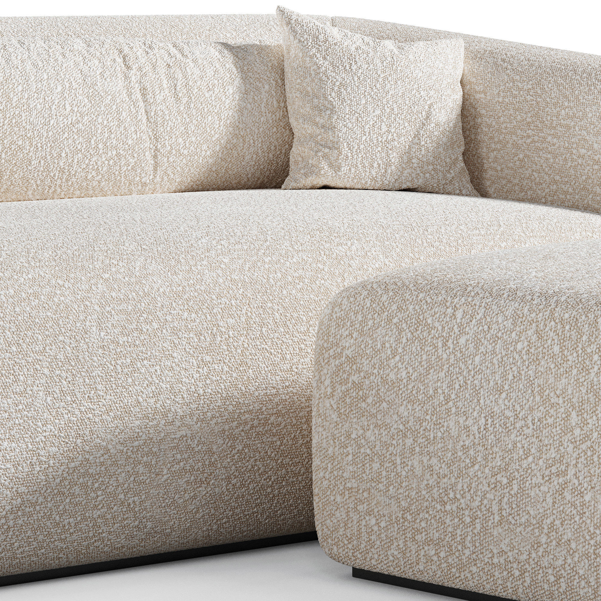 Mitchell sofa with ottoman 3D model_2